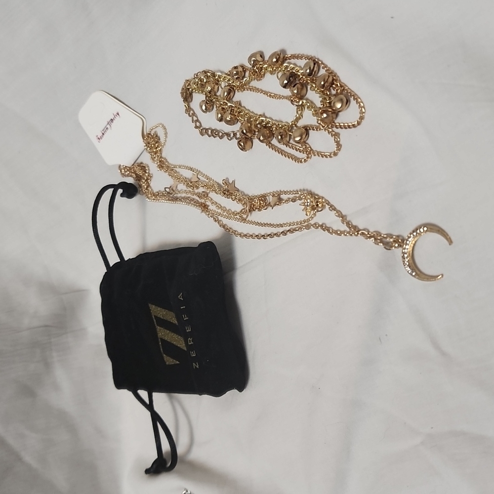 Necklace Brackelet Combo Set